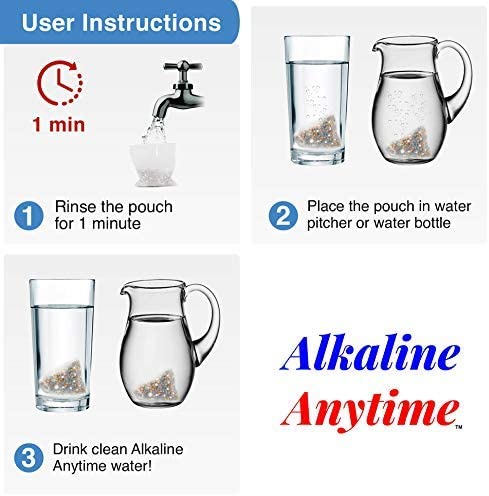 Pichet filtrant à eau alcaline avec infuseur, pichet en verre avec couvercle 1,5 L | Filtres alcalins pH 9,5 | Pichet à thé | Verre borosilicaté | Infuseur Pichet