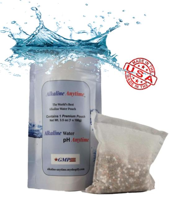 Lot de filtres alcalins à tout moment : la meilleure eau alcaline au monde - 3 paquets de 30 g et 3 paquets de 100 g, s'adaptent à n'importe quel récipient - 9,5 pH + électrolytes ionisés.
