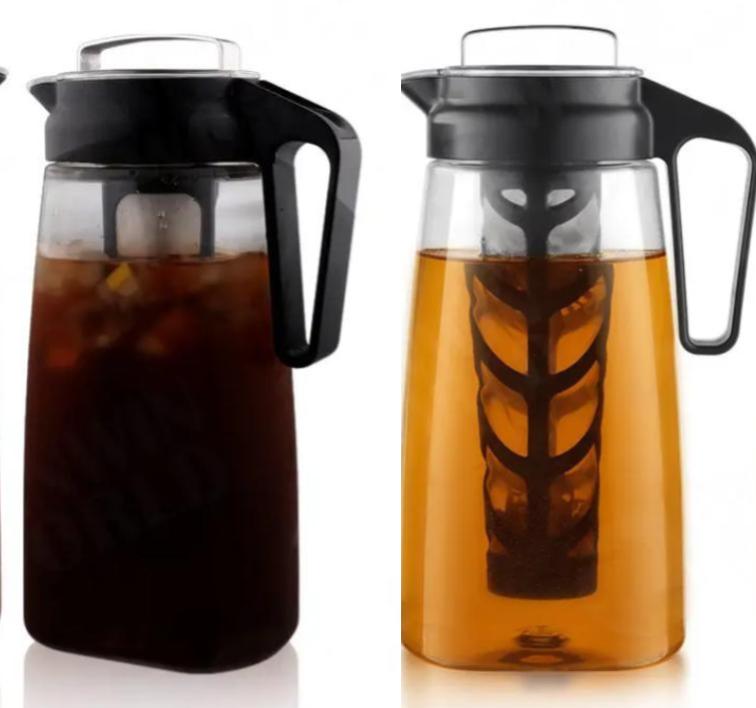 Infuseur de pichet de filtre à eau alcaline, pichet Tritan 2L | Filtres alcalins pH 9,5 | Pichet à thé | Cafetière à glace Tritan sans BPA | Infuseur Pichet
