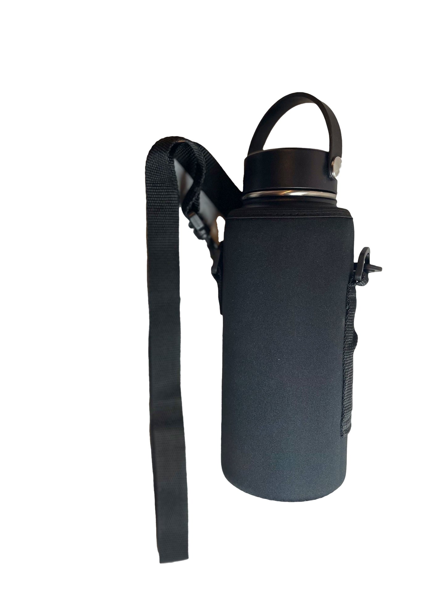 Sac de transport pour bouteille d'eau et porte-bouteille d'eau, sac de support isolé de qualité supérieure, bandoulière réglable, noir, convient aux bouteilles de 27 à 34 oz