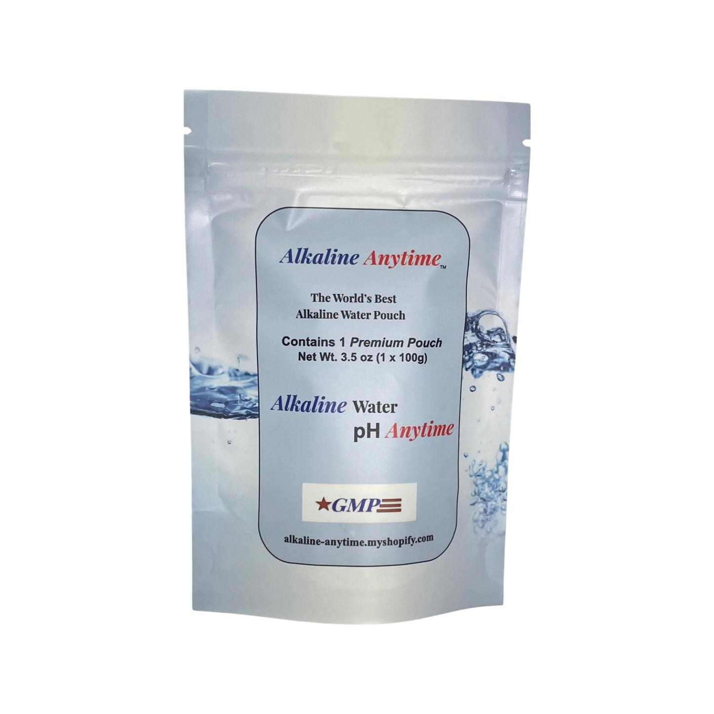 Alkaline Anytime 100 grammes Premium grande poche de filtre à eau pour eau alcaline