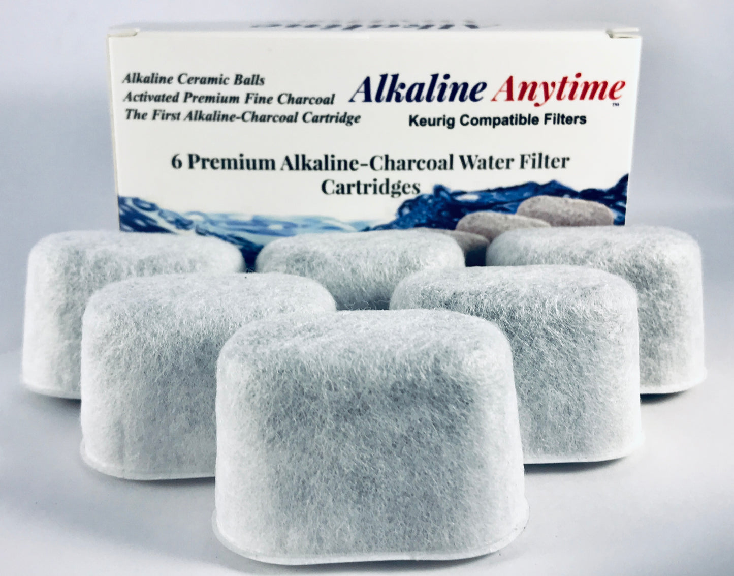 Premium Keurig compatible-Alkaline Ceramic-Charcoal Water Filters Replacement Cartridges - Alkaline Anytime