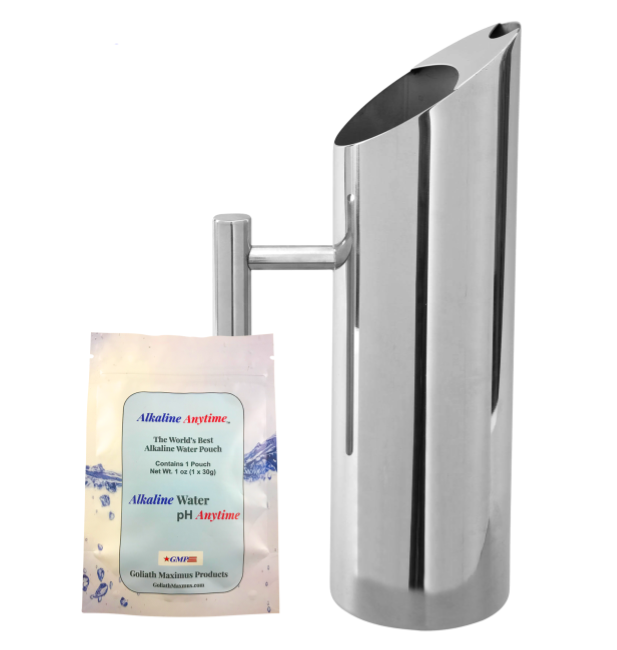 Pichet à eau alcalin à tout moment en acier inoxydable avec filtre à eau alcalin