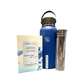 32 onces. Bouteille d'eau alcaline en acier inoxydable | Crée de l'eau pH jusqu'à 9,5+ pH | Large bouche isolée sous vide avec poignée | Pochette et infuseur Micromesh