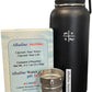 32 onces. Bouteille d'eau alcaline en acier inoxydable | Crée de l'eau pH jusqu'à 9,5+ pH | Large bouche isolée sous vide avec poignée | Pochette et infuseur Micromesh