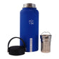 32 onces. Bouteille d'eau alcaline en acier inoxydable | Crée de l'eau pH jusqu'à 9,5+ pH | Large bouche isolée sous vide avec poignée | Pochette et infuseur Micromesh
