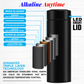 Executive Water Bottle- 2 Lids (LED Display & Steel Lid) & 3 Alkaline Water Pouches - Alkaline Anytime