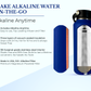 32 onces. Bouteille d'eau alcaline en acier inoxydable | Crée de l'eau pH jusqu'à 9,5+ pH | Large bouche isolée sous vide avec poignée | Pochette et infuseur Micromesh