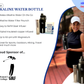 32 onces. Bouteille d'eau alcaline en acier inoxydable | Crée de l'eau pH jusqu'à 9,5+ pH | Large bouche isolée sous vide avec poignée | Pochette et infuseur Micromesh