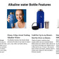 32 onces. Bouteille d'eau alcaline en acier inoxydable | Crée de l'eau pH jusqu'à 9,5+ pH | Large bouche isolée sous vide avec poignée | Pochette et infuseur Micromesh